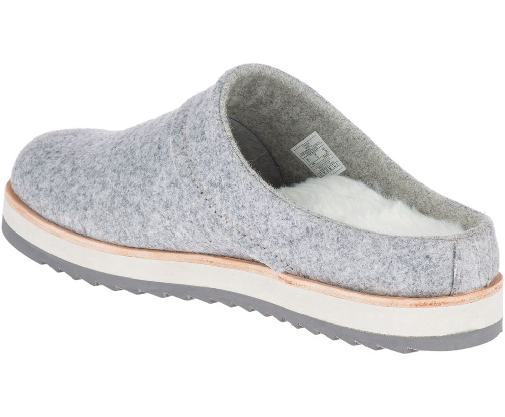 Merrell Slip Ons Damskie Szare - Juno Clog Wool - 296307-DPQ